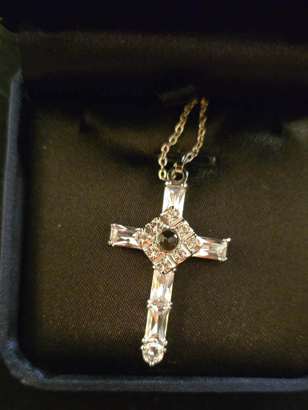 As Seen On TV Silver Cross Necklace with Hidden Lord's Prayer